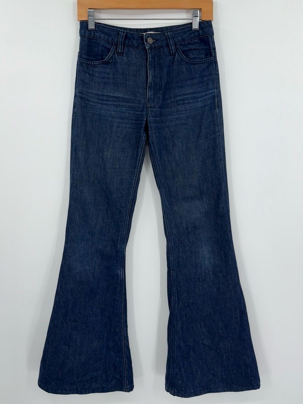 Acne Jeans The Bell Blue Flare Jeans | Dark Indigo | Size 26